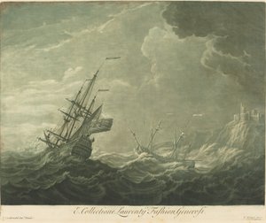 Toimituskohtaus Lawrence Fashion -kokoelmasta tekijältä Elisha Kirkall after Willem van de Velde the Younger