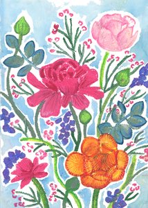 Ranunculus, 2018 (öljypastelli)