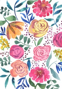 Rose Medley, 2018 (akvarelli)