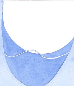 Elämäämme edustava "nauha" koskettaa ja astuu jumaluuden "sfääriin", 2002 (paperilla) tekijältä Elizabeth Wang