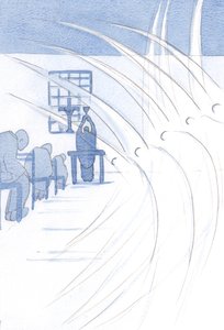 Enkelit kumartavat kunnioittavasti Kristuksen, Kuninkaamme edessä, kun Hänen kallisarvoinen verensä on läsnä alttareillamme, 2000 (paperilla) tekijältä Elizabeth Wang