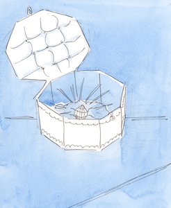 Kuten kaunis jalokivi lepää arvokkaassa jalokivikotelossa, niin siunattu sakramentti tulee sijoittaa arvokkaaseen ympäristöön, jota kunnioittaa paras, 2004 (paperilla) tekijältä Elizabeth Wang