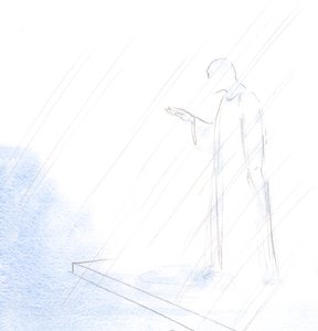 Kuten pappi teki pyhän ristin merkin ja antoi meille siunauksensa, niin teki myös Kristus, ylipappimme., 2001 (paperilla) tekijältä Elizabeth Wang