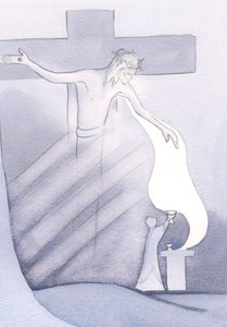 Jokaisessa messussa Kristuksen kallisarvoista verta vuodatetaan ristiltä pelastuksemme synnistä, 2000 (paperilla) tekijältä Elizabeth Wang