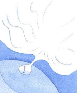 Uskon ja itsensä uhrauksen avulla ihminen voi kulkea (Kristuksen tien) kapean "kanavan" läpi, joka johtaa taivaan kunniaan, 2002 (paperilla) tekijältä Elizabeth Wang