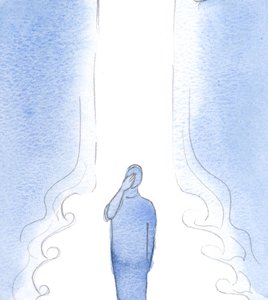 Ristin merkin ja apostolisen siunauksen vastaanottamisen myötä Jumalan voima vuodatti armon ja autuuden lisääntymisen myötä., 2001 (w/c paperilla) tekijältä Elizabeth Wang