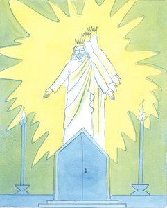 Kristus on mielissään omistautumisestamme Hänelle tabernaakkelissa, 2003 (paperilla) tekijältä Elizabeth Wang