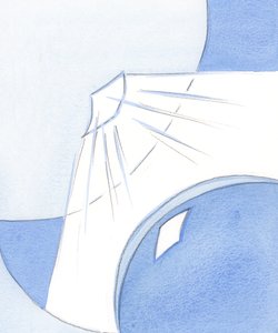 Kristus on portti, jonka kautta voimme koskettaa Jumalaa, ja parannus on "ovi", joka avaa oman sielumme, 2002 (paperilla) tekijältä Elizabeth Wang