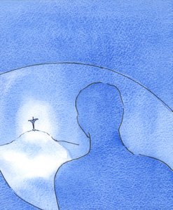 Kristuksen valo loisti hänen elämänsä aikana maan päällä. Taivaasta Isä katseli epäitsekästä, rakastavaa mies-Jumalaa, 2003 (paperilla) tekijältä Elizabeth Wang