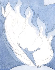 Kristuksen rakkaus Isää kohtaan on kuin tuli, joka kohtaa tulen, jossa olemme mukana ja jossa puhdistumme, 2001 (paperilla) tekijältä Elizabeth Wang