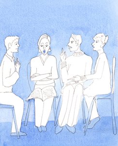 Virhe ei ole naurun asia, 2005 (akvarelli paperille) tekijältä Elizabeth Wang