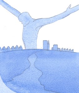 Kristus näki ristiltä tavat, miten Hänet petettiin jokaisessa tulevassa sukupolvessa. Silti Hän näki myös kaikki ne, jotka rakastaisivat Häntä, 2002 (paperilla) tekijältä Elizabeth Wang