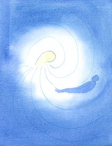 Jumala on alkuperämme, Isämme, rakkaamme, isänmaamme, valomme ja ilomme, Jumalamme: me asumme Hänessä, turvassa, kun olemme armon tilassa, 2002 (paperilla) tekijältä Elizabeth Wang