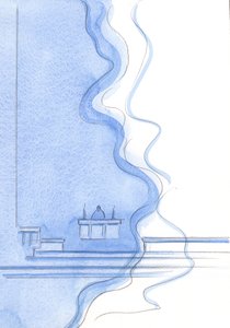 Isämme Jumala on kuin liekehtivä tuli, jossa meitä suojelevaa kirkkoa "kannetaan", kun Kristus vapauttaa meidät pelosta, 2002 (paperilla) tekijältä Elizabeth Wang