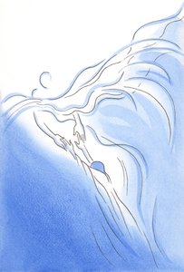 Isä Jumala tervehtii iloisesti rukouksen lyhyimmän kuiskauksen ja aikamme lyhimmän hetken. Liiton elämässä Hän voi nostaa meidät korkealle mietiskelyssä, 2001 (w/c paperilla) tekijältä Elizabeth Wang