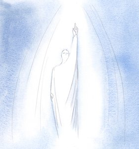 Hän suuntasi kaikki rukoukseni Isälle ja kehotti minua seuraamaan Hänen tietä Jumalan Sydämeen., 2001 (paperilla) tekijältä Elizabeth Wang