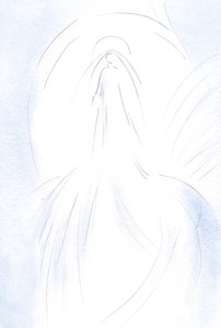Hän näytti minulle välähdyksen hänen rakkaan, Pyhän äitinsä loistosta ja kirkkaudesta, 2000 (w/c paperilla) tekijältä Elizabeth Wang
