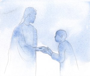Hänen kädestä pitäen, rinnakkain Hänen kanssaan, minun täytyy rukoilla elävien ja kuolleiden puolesta, pitäen hänen haavoittunutta kättä, 2000 (paperilla) tekijältä Elizabeth Wang