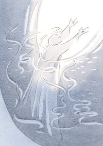 Näin Kristuksen, kuin morsian kansansa kanssa - kohottavan kansansa Isän luo, ilosta ja ilosta nauhattuina., 2000 (paperilla) tekijältä Elizabeth Wang