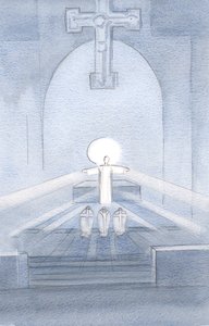 Näin Kristuksen katsovan kansaansa ja nauttivan siitä, että hän on täällä meidän kaikkien kanssa., 2000 (paperilla) tekijältä Elizabeth Wang