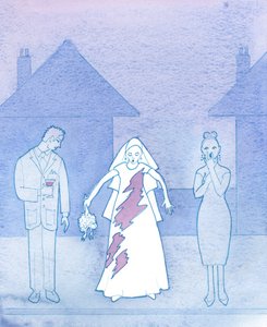 Kuvittele kuinka hämmentynyt morsian olisi, jonka mekko oli tahrattu läikkyneestä juomasta ja joka sitten ajatteli kävellään kohti alttaria, 2003 (paperilla) tekijältä Elizabeth Wang