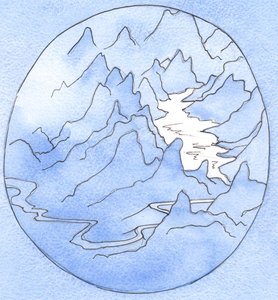 Todellinen liitto Jumalan kanssa, uusi elämäntapa ulottuu eteenpäin, kuten "pyhä tie" tai auringon valaiseva laakso korkealla pimeän tasangon yläpuolella, 2002 (paperilla) tekijältä Elizabeth Wang