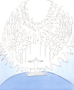 On kuin taivas olisi laskeutunut kirkon pyhäkköön asti, 2004 (paperilla) tekijältä Elizabeth Wang