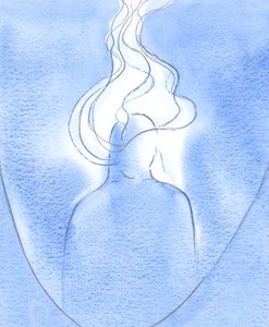 Luottamuksesta Kristukseen, katumuksella, sydämemme puhdistetaan; ja ylistyksen liekki palaa sitten Isän edessä, 2002 (w/c paperilla) tekijältä Elizabeth Wang