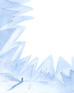 On mahdollista, että joku vastustaa Jumalan tahtoa tietämättömyyttään ja sekavan ajattelunsa vuoksi eikä ole syyllinen, 2005 (akvarelli paperille). tekijältä Elizabeth Wang