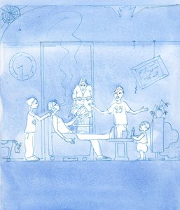 Se on Jumalan tahto, että täytämme velvollisuutemme lähiomaisiamme kohtaan, 2002 (w/c paperilla) tekijältä Elizabeth Wang