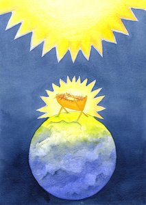 Jeesus Kristus on Jumalan luoma ihminen; Silti Hän ei tullut maan päälle vallassa, vaan avuttomana vauvana, 2001 (paperilla) tekijältä Elizabeth Wang