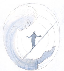 Jeesus voi auttaa meitä säilyttämään tasapainomme, kun olemme joutumassa ylpeyteen tai epätoivoon, 2000 (paperilla) tekijältä Elizabeth Wang