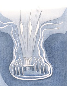 Jeesus on todella vihainen messussa, uhraten itsensä kanssamme ja meidän puolestamme yhdellä Isän ylistysäänellä, 2000 (paperilla) tekijältä Elizabeth Wang