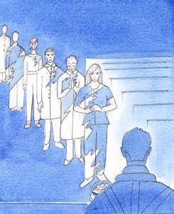 Kukaan ei haluaisi kävellä käytävää pitkin pahasti tahraisessa vaatteessa kaikkien nähtäville, 2003 (paperilla) tekijältä Elizabeth Wang