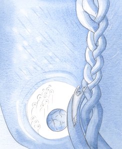 Eräänä päivänä ehtoollisessa Kristus nosti minut ikuisuuden tanssiin, 2000 (paperilla) tekijältä Elizabeth Wang