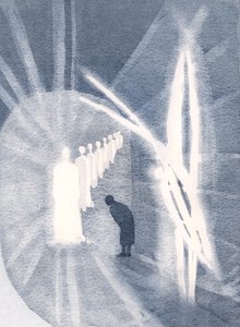 Joskus Kristus on läsnä sielulle, kirkkaudessaan, suojelusenkelimme palvomassa. Meidän tarvitsee vain osallistua ja ihailla 2000 (w/c paperilla) tekijältä Elizabeth Wang