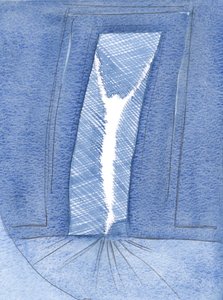 Jeesuksen uhri on tehnyt elävän aukon verhon läpi kaikkein pyhimpään, Jumalan valoon, jotta pääsemme taivaaseen, 2000 (paperilla) tekijältä Elizabeth Wang