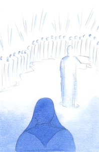 Taivaan pyhät iloitsevat rakkaudestamme Kristusta kohtaan ja hyvistä teoistamme, koska kaikki ilo taivaassa jaetaan, 2002 (paperilla) tekijältä Elizabeth Wang