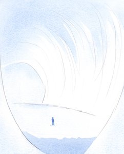 Sielun tummasta, sekavasta luolasta tuli korkeakattoinen kammio, kaunis kuin helmi, kiiltävä., 2001 (paperilla) tekijältä Elizabeth Wang