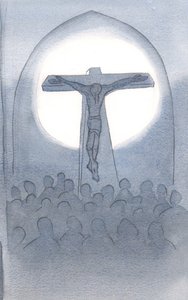 Uhri, jonka Kristus tekee itsestään Isälle, on ikuinen, kaikkien Häneen luottaneiden pelastukseksi, 2000 (paperilla) tekijältä Elizabeth Wang