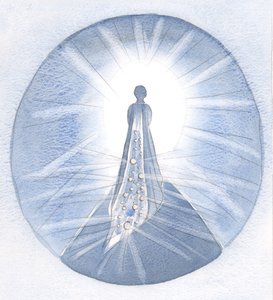 Hyveellinen sielu on kuin morsian, jonka verho on täynnä kaikkien hyveiden "jalokiviä"., 2000 (paperilla) tekijältä Elizabeth Wang