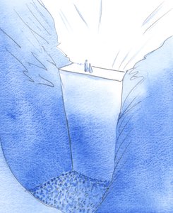 Synnin muuri, joka erottaa meidät Jumalasta, on vain Kristus, joka seisoo äitinsä kanssa. Hän yksin voi auttaa meitä saavuttamaan taivaan kirkkauden, 2002 (paperilla) tekijältä Elizabeth Wang
