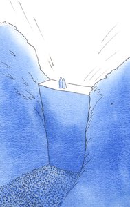 Synnin muuri, joka erottaa meidät Jumalasta, on vain Kristus, joka seisoo äitinsä kanssa. Hän yksin voi auttaa meitä saavuttamaan taivaan kirkkauden, 2002 (paperilla) tekijältä Elizabeth Wang