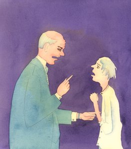 On olemassa vaikutusvaltaisissa asemissa olevia ihmisiä, jotka käyttävät valtaansa väärin, 2005 (akvarelli paperille). tekijältä Elizabeth Wang