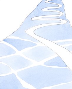 Ne, jotka etsivät Jumalaa, seuraavat polkuja, jotka risteävät Pyhän vuoren rinteitä; Silti Kristuksen tie on ainoa, joka vie ihmiset huipulle., 2004 (paperilla) tekijältä Elizabeth Wang
