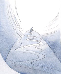 Kristuksen uhrin kautta kosketamme elämämme huippua yhdessä rukouksessa taivaan edessä., 2001 (paperilla) tekijältä Elizabeth Wang