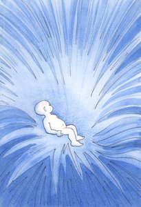 Kasteen kautta jumalallinen elämä vuodatetaan lapsen sydämeen ja leviää muille, 2001 (paperilla) tekijältä Elizabeth Wang