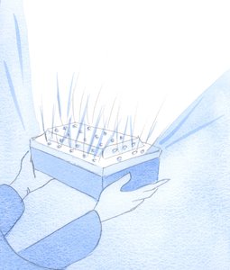 Kristuksen uhrin tarjoaminen Isälle on kuin aarrelaatikon tarjoamista, jota tekevät kauniimmaksi siinä olevat "timantit", jotka ovat meidän katuneita ja anteeksi annettuja syntejämme, 2002 (paperilla) tekijältä Elizabeth Wang