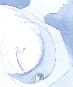 Voimme löytää läheisyyden Jumalan kanssa rukouksessa vain, jos lähestymme häntä ?ovesta? nöyryyden ja löytää valtava maailmankaikkeus sielun sisällä, 2000 (w/c paperilla) tekijältä Elizabeth Wang