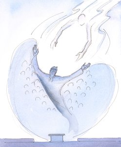 Meillä on hämmästyttävä voima, kun rukoilemme Jeesuksen kanssa messun pyhässä uhrilla, 2004 (paperilla) tekijältä Elizabeth Wang